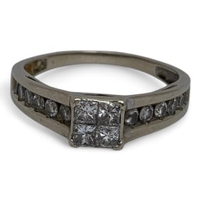 14k White Gold And Diamond Rings