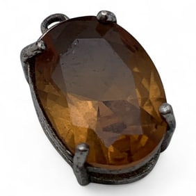 Silver & Yellow Stone Pendant