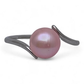 Sterling Silver & Pink Pearl Ring