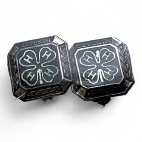 S Sterling 4- H Seventh Pins