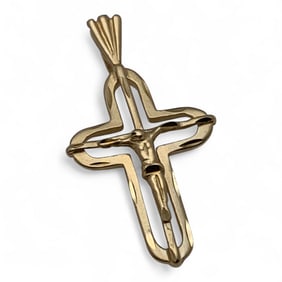 14k Gold Crucifix Pendant