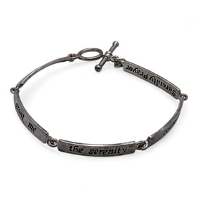 Sterling Silver Serenity Prayer Bracelet