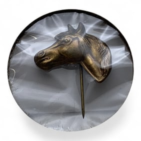 Silver Gold Tone Horse Head Pin