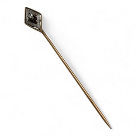 14k Gold And Diamond Stick Pin