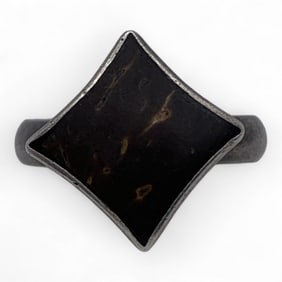 Sterling Silver Ring With Brown Stone