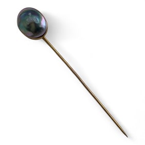 10k Gold And Pearl Stick Pin