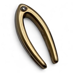 14k White & Yellow Gold Pendant W White Sapphires