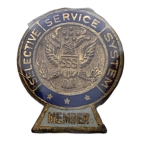 Sterling Selective Service Member System Pin