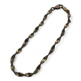 Sterling Silver Gold Tone Bracelet