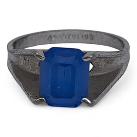 Sterling Silver & Blue Stone Ring