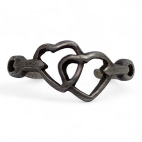 Sterling Silver Heart Pinky Ring