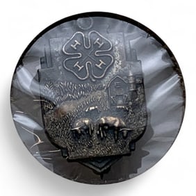 Sterling Silver 4- H Dairy Pin