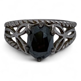 Sterling Silver & Hematite Ring