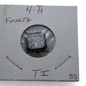 Sterling Silver 4- H Fourth Pin
