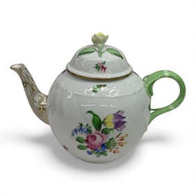 Herend Hungary Hand Painted Porcelain Tea Pot
