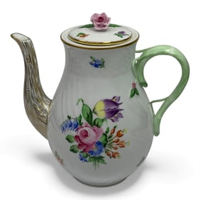 Herend Hungary Hand Painted Porcelain Tea Pot