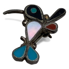 Silver Pin With Stones
