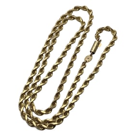 14k Yellow Gold Rope Necklace