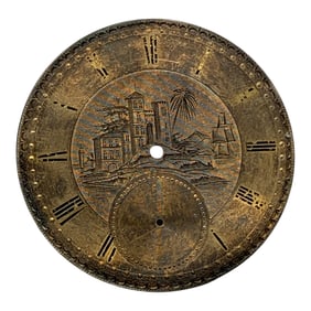 Silver Gold Tone Clock Face