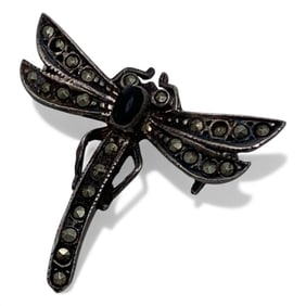 Sterling & Marcasite Dragonfly Pin