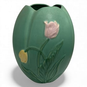 Vintage Weller Art Pottery Art Deco Tulip Vase