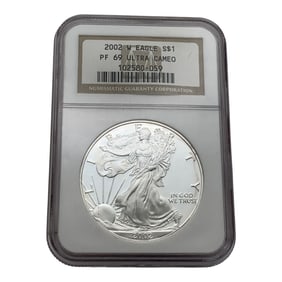 Ngc 2002 W Ultra Cameo Silver Eagle
