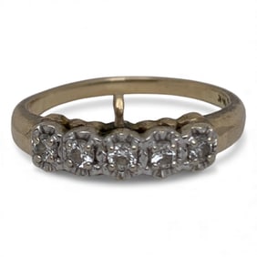 14k Yellow Gold & Diamond Ring