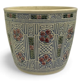 Art Pottery Jardiniere, Floral Design
