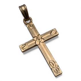 10k Yellow Gold Cross Pendant