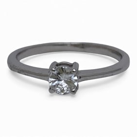 Sterling Silver & Clear Stone Ring