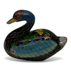 Chinese Cloisonne Swan Figure
