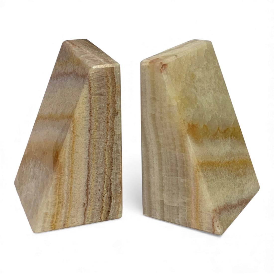 Pair Of Onyx Bookends: 5.5" Tall.