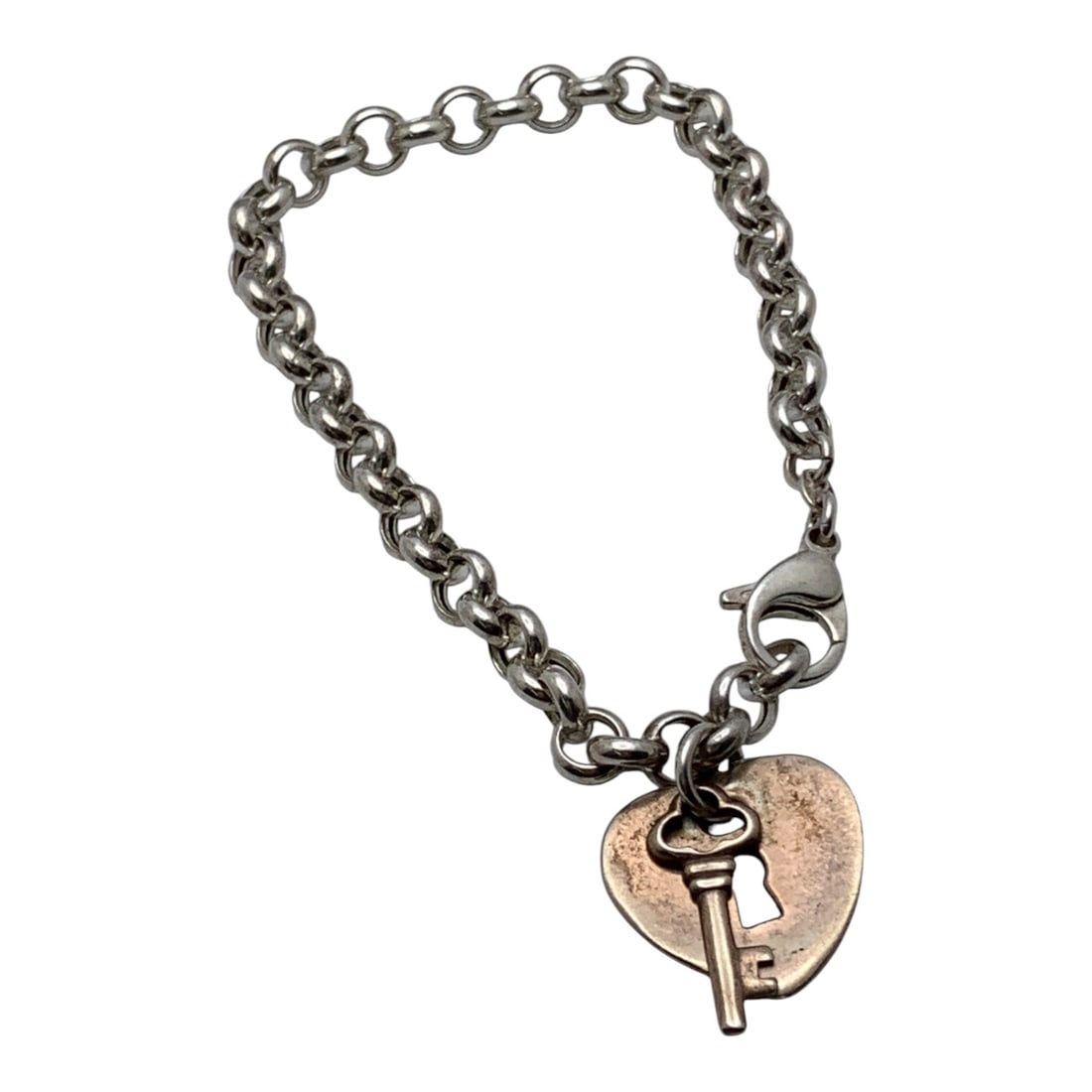 Sterling Silver Bracelet With Charms: Marked 925 - 8 1/4" Long - 11.4 Grams