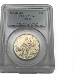 Pcgs 1992 D Columbus Silver Half Dollar