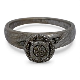 Sterling Silver & Diamond Ring