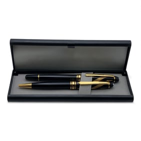 Two Ink Pens In Style Of Montblanc In Case