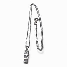 Sterling Silver & Clear Stone Pendant Necklace