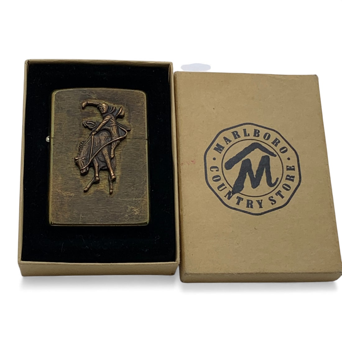 Marlboro Country Store Zippo Lighter: Marked Marlboro Country Store, Zippo - 2 1/8" Long