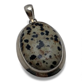 Sterling Silver Pendant W Hard Stone
