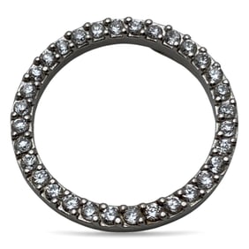 Silver Pendant With Clear Stones