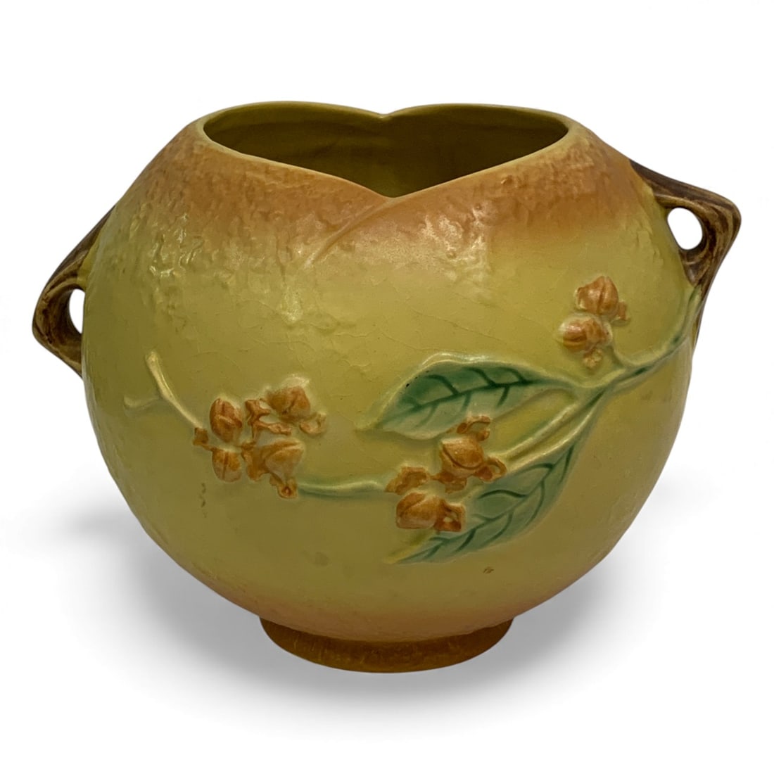 Roseville Pottery Bittersweet Bowl: Marked Roseville U. S. A. 842-7"7" Tall. As - Found, Shows Damage And / Or Restoration, See Photos. As - Found, Shows Damage And / Or Restoration, See Photos.