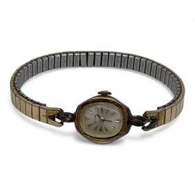 Elgin 10k Rolled Gold Plate Stretch Band Watch