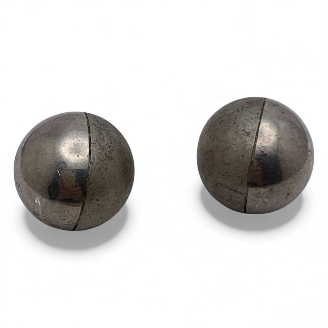 Pair Of Sterling Silver Earrings: Marked Sterling - 5/8" Long - 4.9 Grams