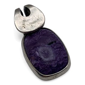Sterling Silver & Purple Stone Pendant