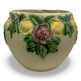 Vintage Roseville Pottery Rozane Floral Jardiniere