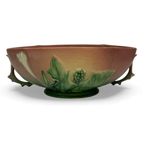Roseville Art Pottery Thorn Apple Console Bowl