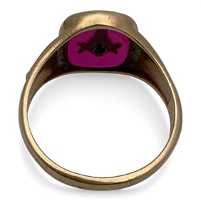 Mens 10k Yellow Gold Mason Ring
