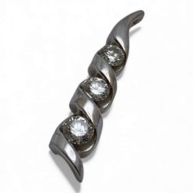 14k White Gold & Diamond Pendant