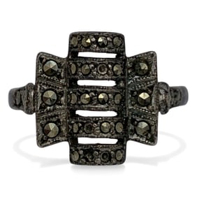 Sterling Silver & Marcasite Ring