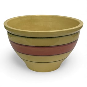 Vintage Roseville Striped Mixing Bowl